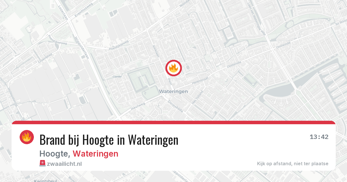Brand bij Hoogte in Wateringen — 21 mei 2026