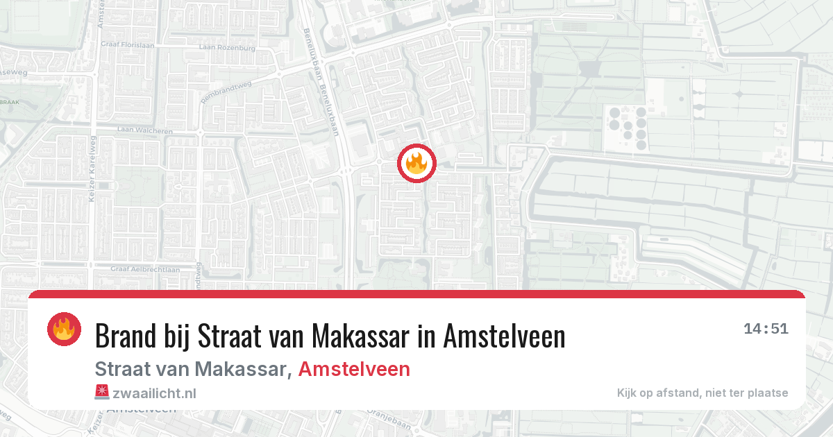 Brand bij Straat van Makassar in Amstelveen — 17 jun 2026