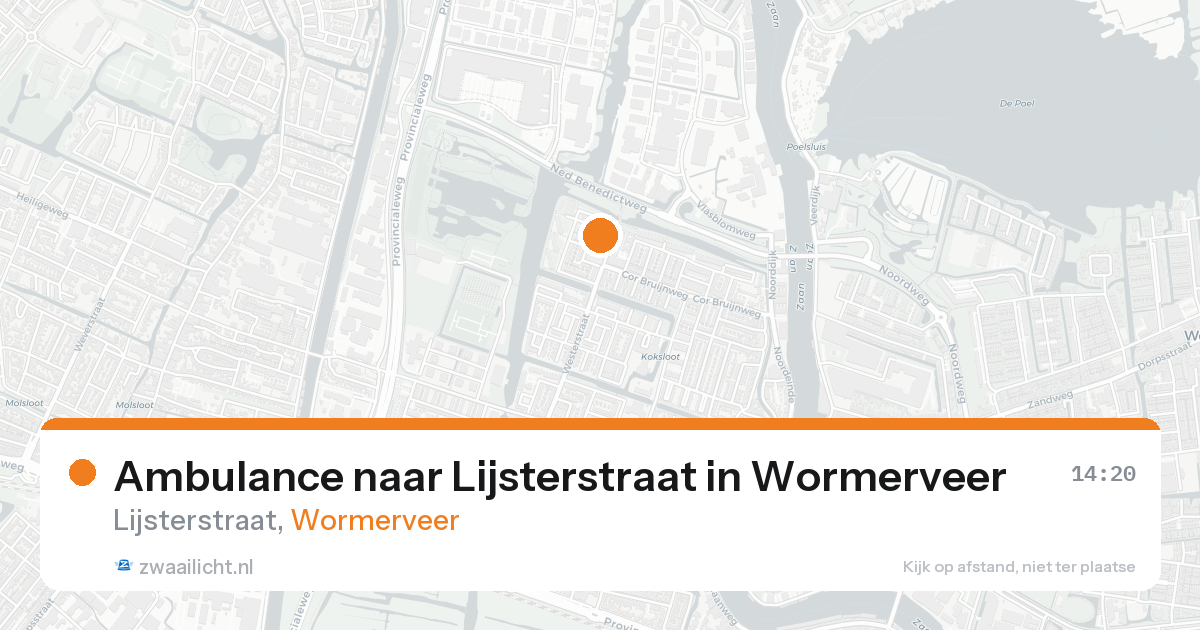 Ambulance naar Lijsterstraat in Wormerveer — 21 aug 2026
