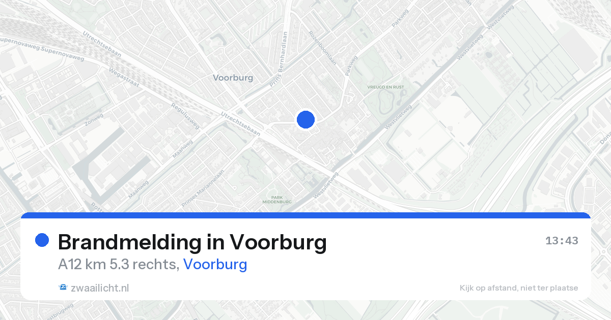 Brandmelding in Voorburg — 22 aug 2026