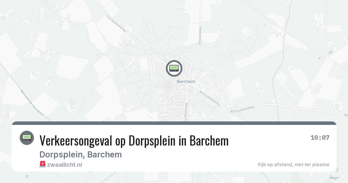 Verkeersongeval op Dorpsplein in Barchem — 5 aug 2026
