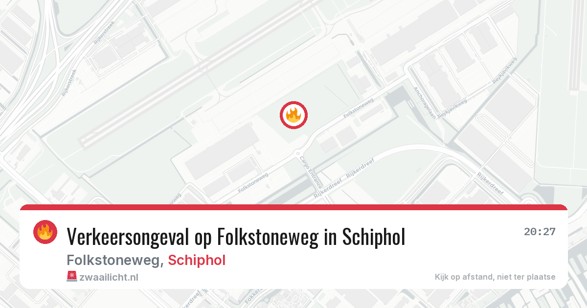 Verkeersongeval op Folkstoneweg in Schiphol — 29 jul 2026