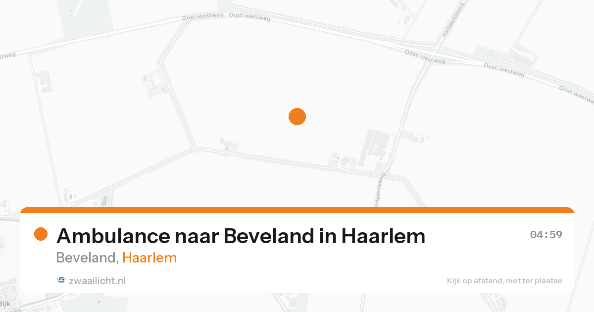 Ambulance naar Beveland in Haarlem — 18 aug 2026