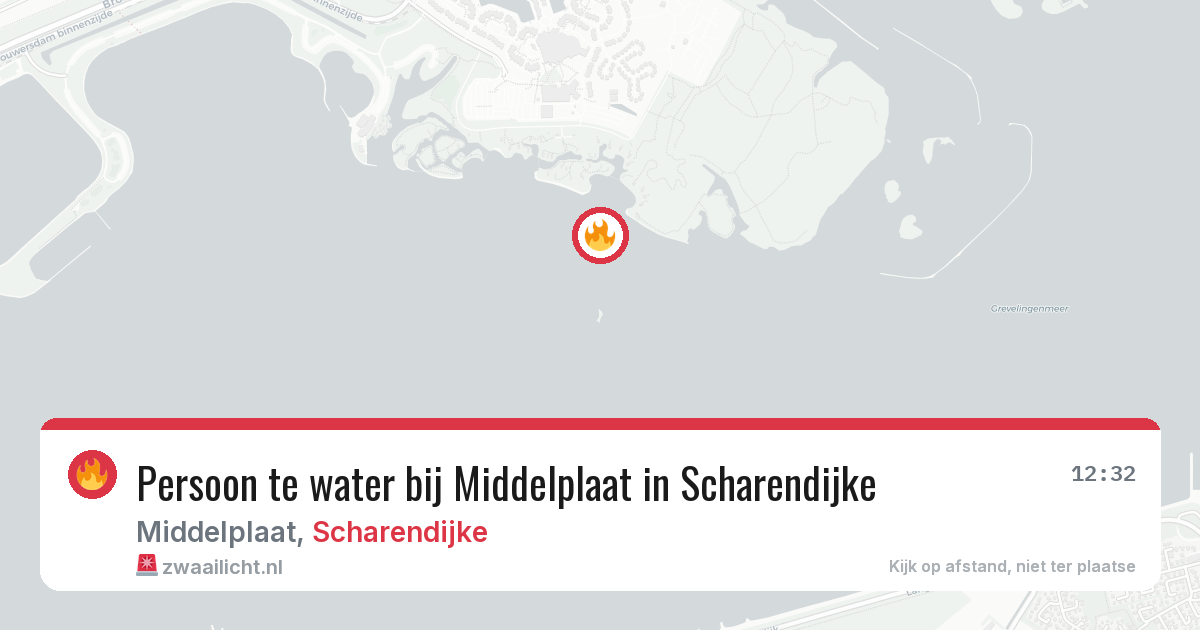 Persoon te water bij Middelplaat in Scharendijke — 7 apr 2026
