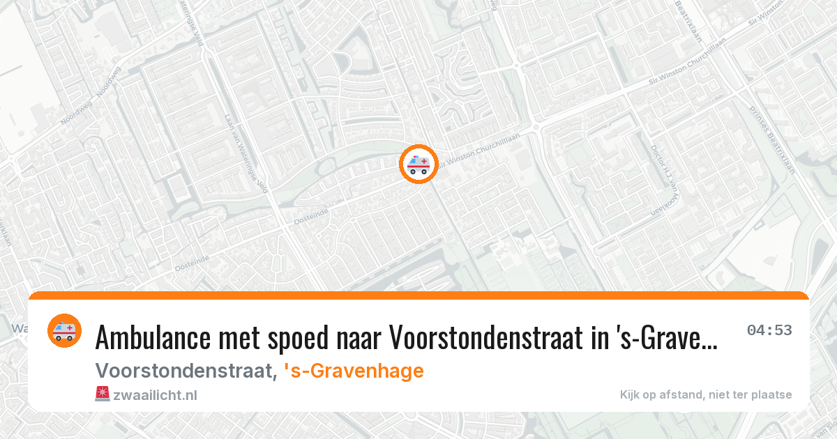 Ambulance met spoed naar Voorstondenstraat in 's-Gravenhage — 6 apr 2026