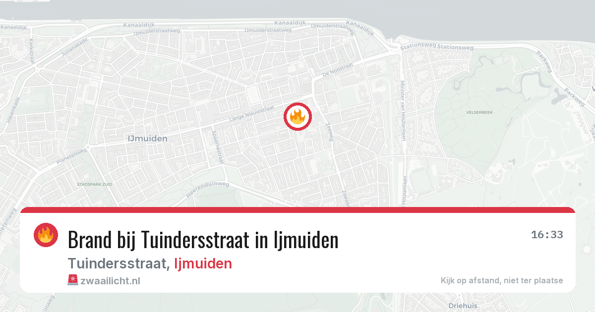 Brand bij Tuindersstraat in Ijmuiden — 29 jan 2026