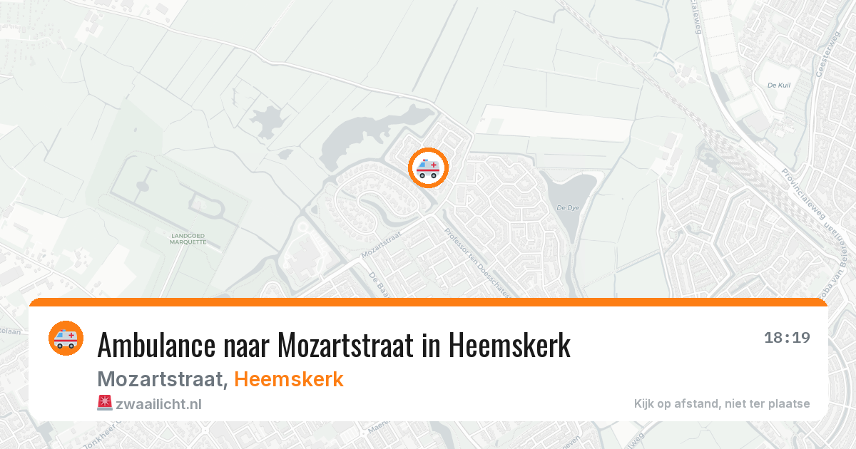 Ambulance naar Mozartstraat in Heemskerk — 5 jul 2026