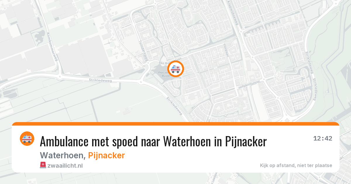 Ambulance met spoed naar Waterhoen in Pijnacker — 3 aug 2026