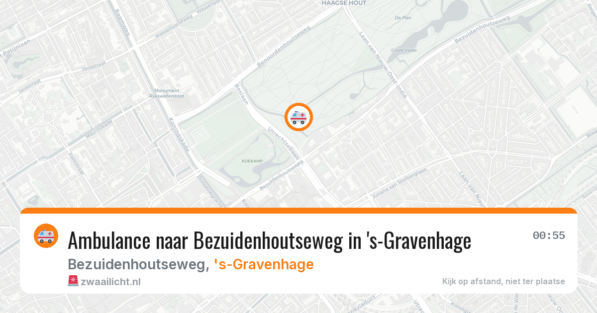 Ambulance naar Bezuidenhoutseweg in 's-Gravenhage — 8 feb 2026