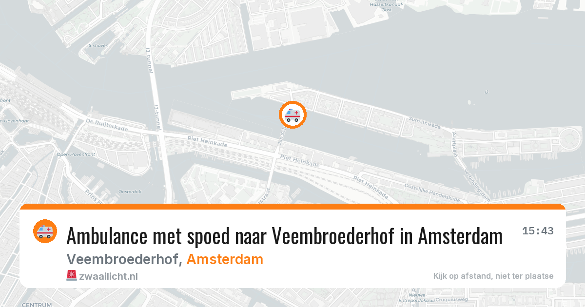 Ambulance met spoed naar Veembroederhof in Amsterdam — 6 apr 2026