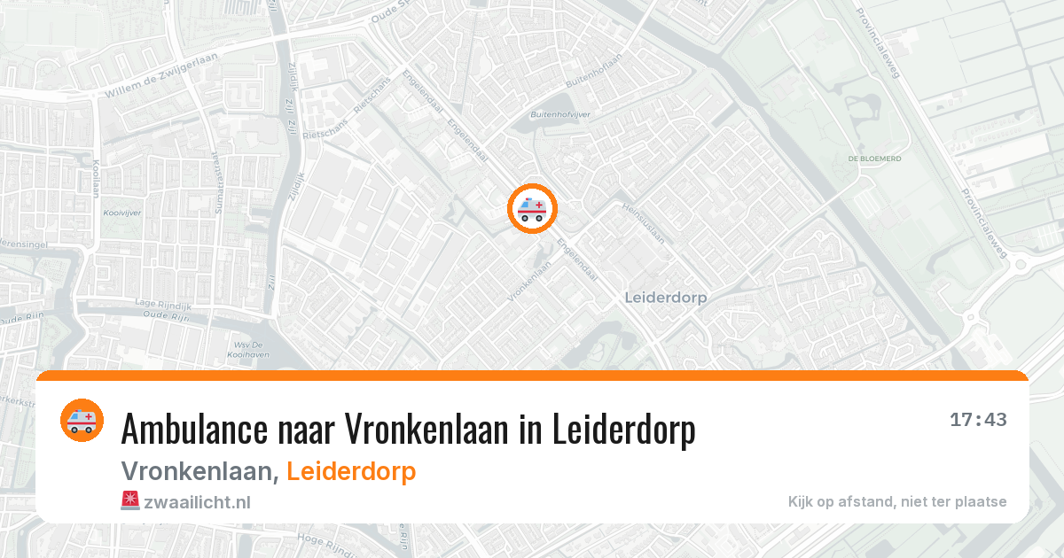 Ambulance naar Vronkenlaan in Leiderdorp — 6 aug 2026