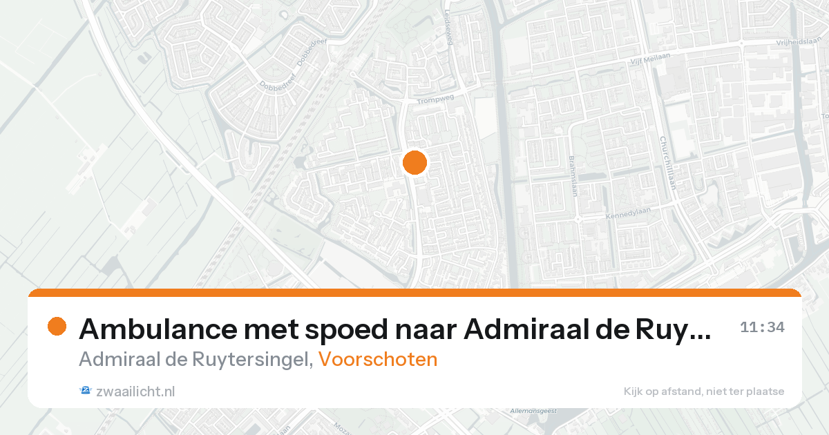 Ambulance met spoed naar Admiraal de Ruytersingel in Voorschoten — 16 aug 2026
