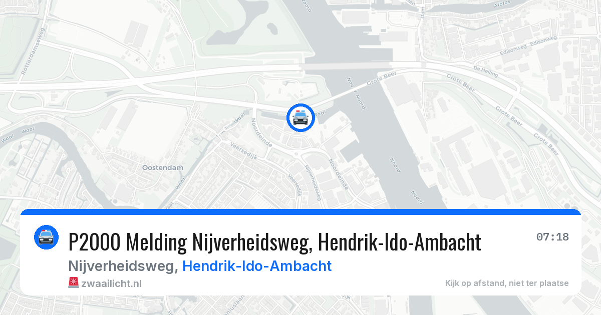 P2000 Melding Nijverheidsweg, Hendrik-Ido-Ambacht — 3 aug 2026