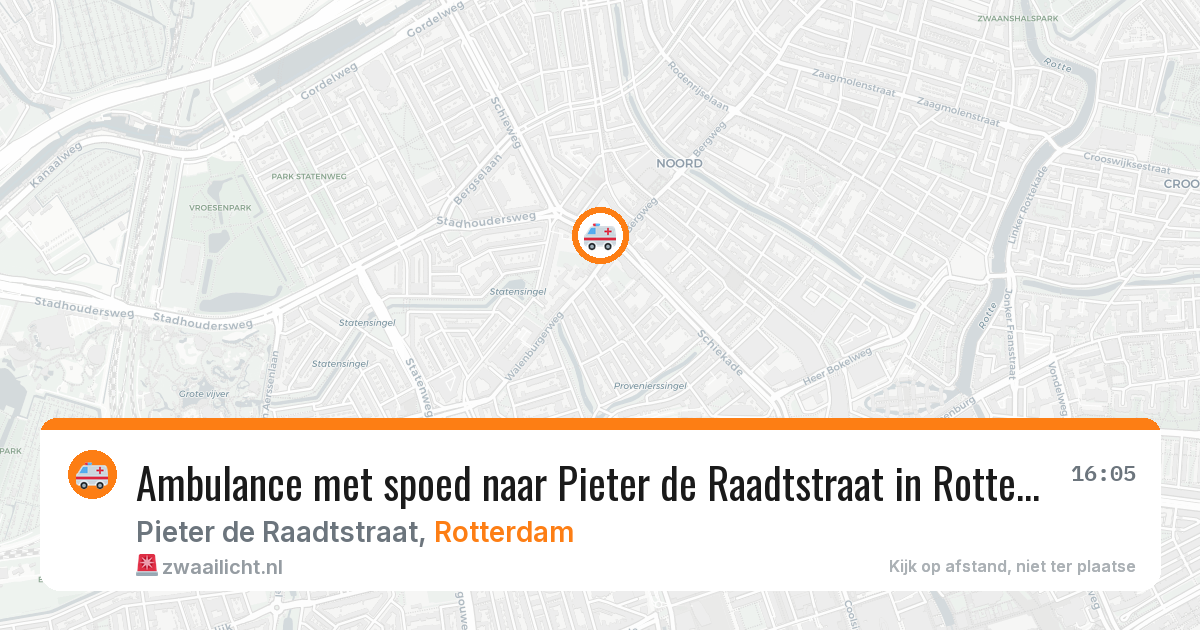 Ambulance met spoed naar Pieter de Raadtstraat in Rotterdam — 24 feb 2026