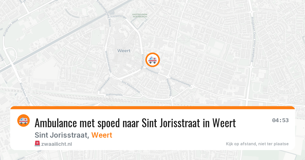 Ambulance met spoed naar Sint Jorisstraat in Weert — 12 jul 2026
