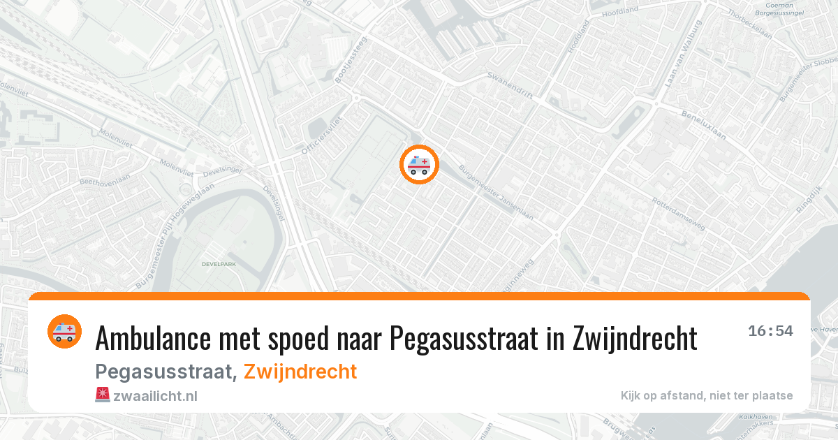 Ambulance met spoed naar Pegasusstraat in Zwijndrecht — 30 jul 2026