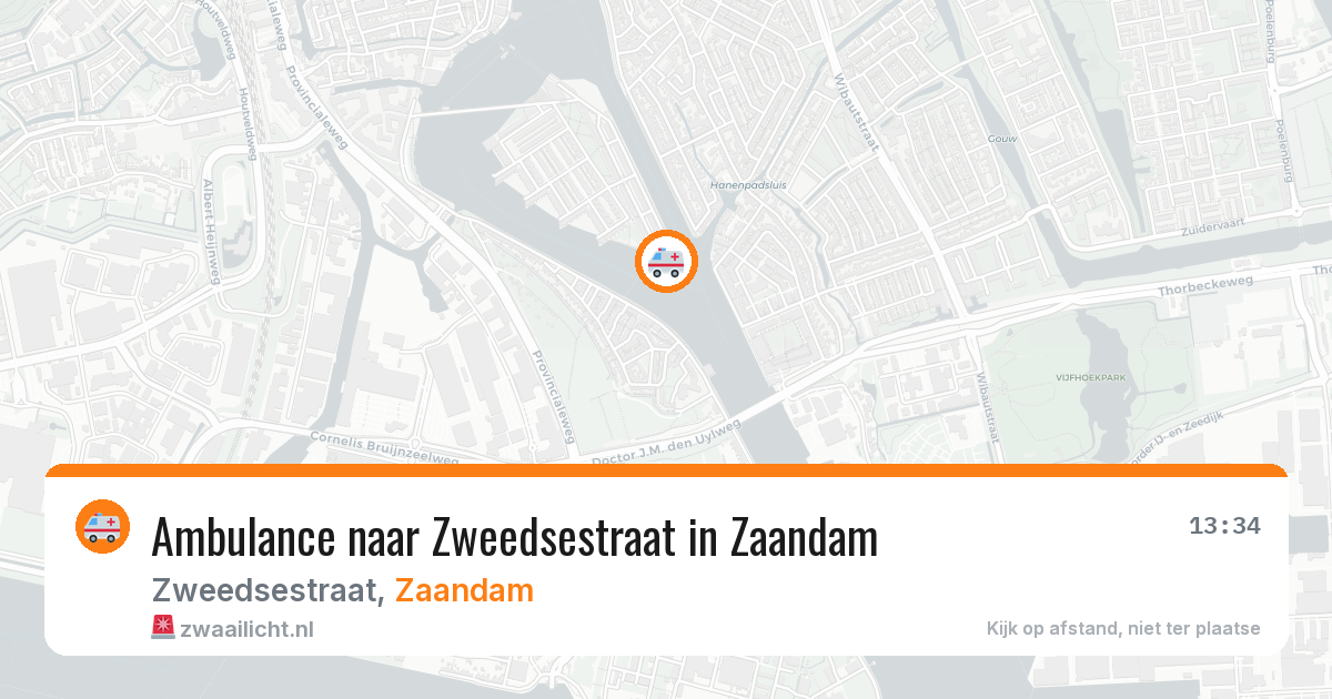 Ambulance naar Zweedsestraat in Zaandam — 7 aug 2026