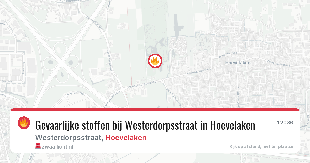 Gevaarlijke stoffen bij Westerdorpsstraat in Hoevelaken — 13 jul 2026