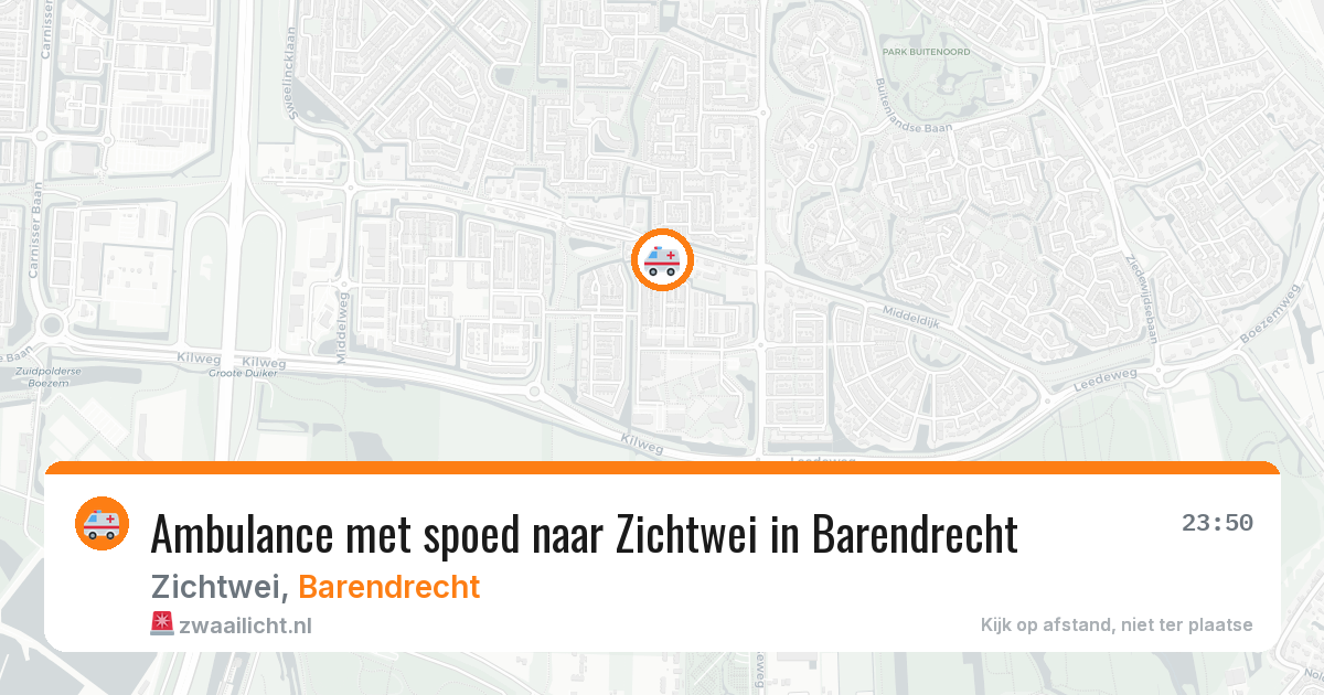 Ambulance met spoed naar Zichtwei in Barendrecht — 22 mrt 2026