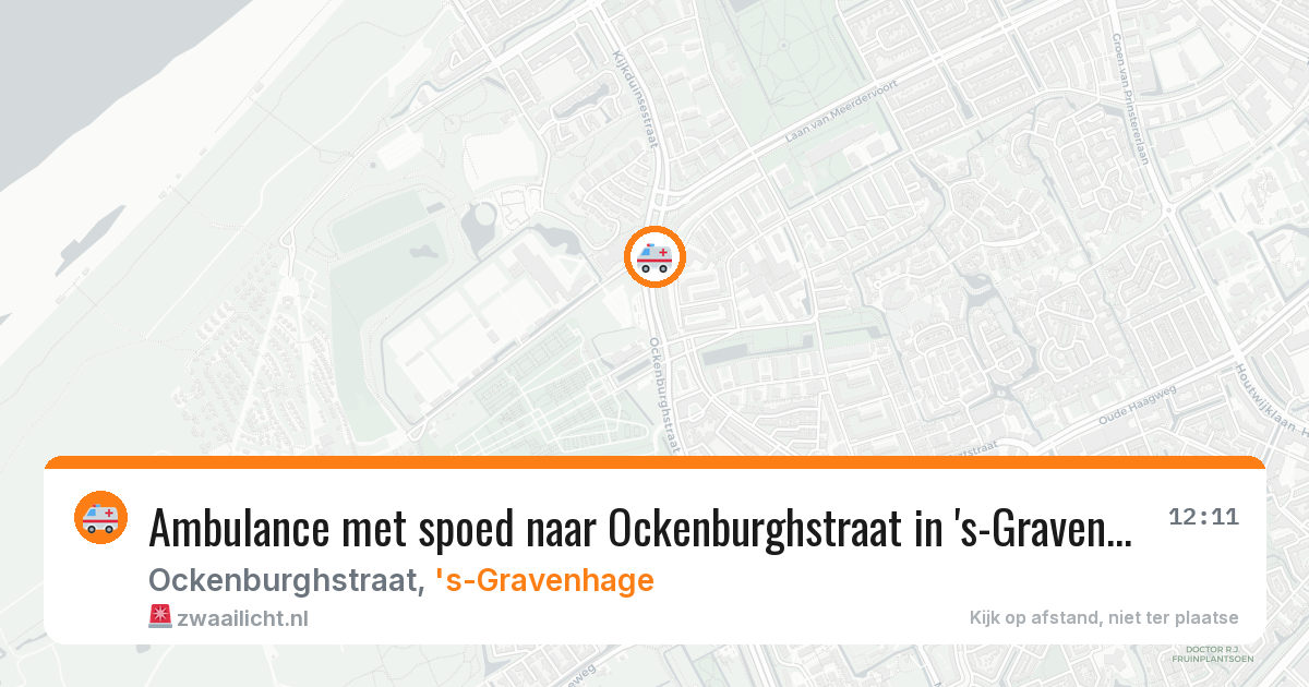 Ambulance met spoed naar Ockenburghstraat in 's-Gravenhage — 16 mrt 2026