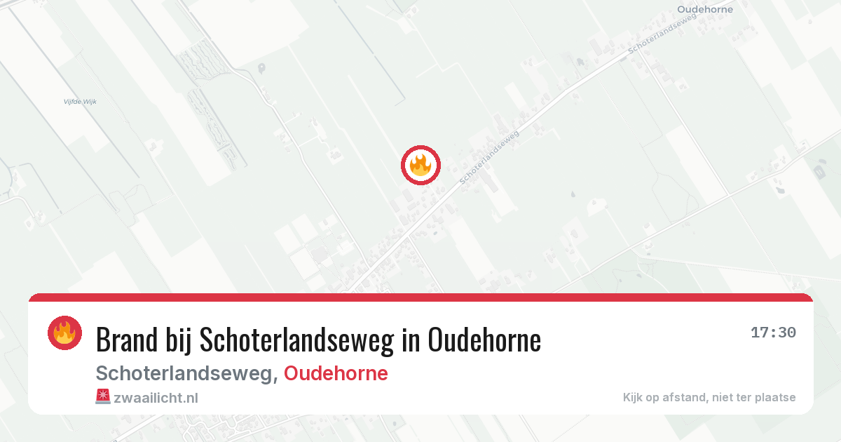 Brand bij Schoterlandseweg in Oudehorne — 8 apr 2026
