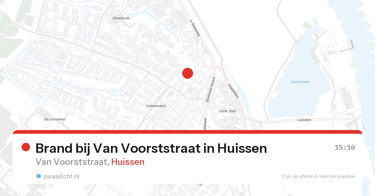 Brand bij Van Voorststraat in Huissen — 28 aug 2026
