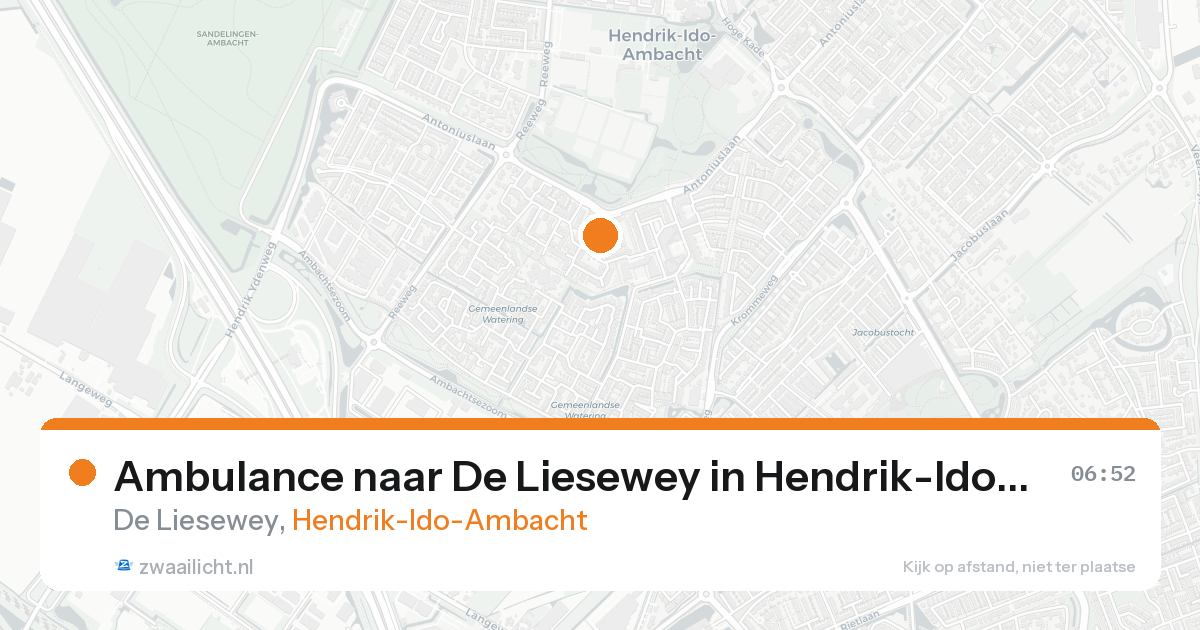 Ambulance naar De Liesewey in Hendrik-Ido-Ambacht — 31 jan 2026