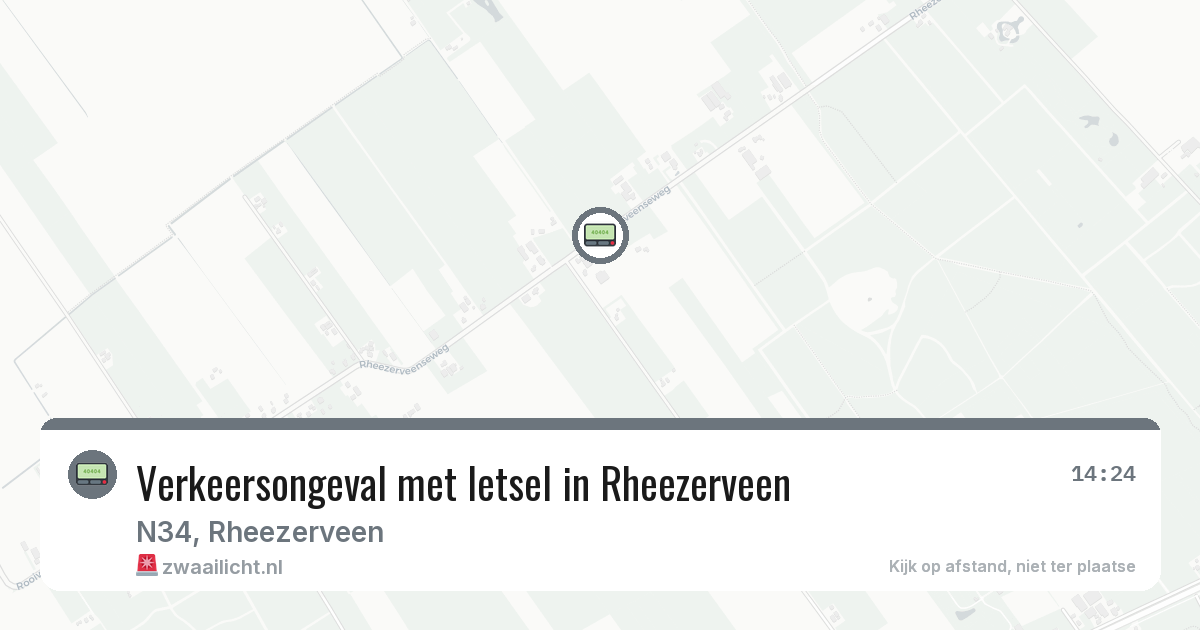 Verkeersongeval met letsel in Rheezerveen — 12 jun 2026