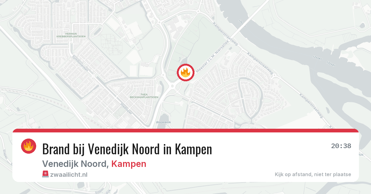 Brand bij Venedijk Noord in Kampen — 28 jul 2026