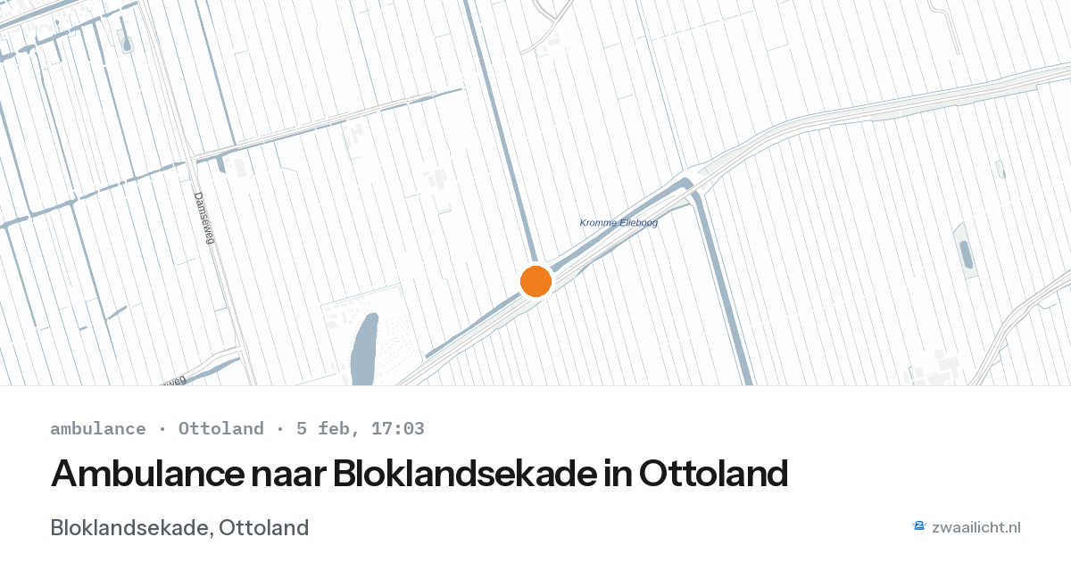Ambulance naar Bloklandsekade in Ottoland — 5 feb 2026