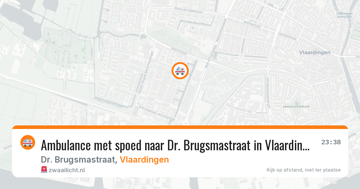 Ambulance met spoed naar Dr. Brugsmastraat in Vlaardingen — 8 jun 2026