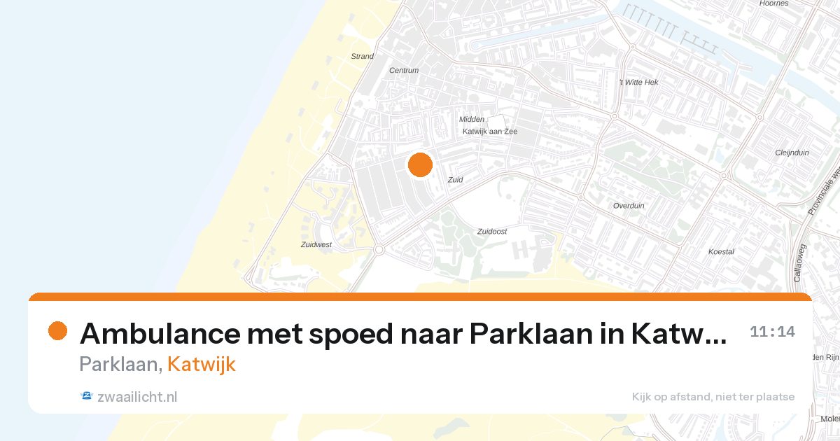 Ambulance met spoed naar Parklaan in Katwijk — 23 jun 2026
