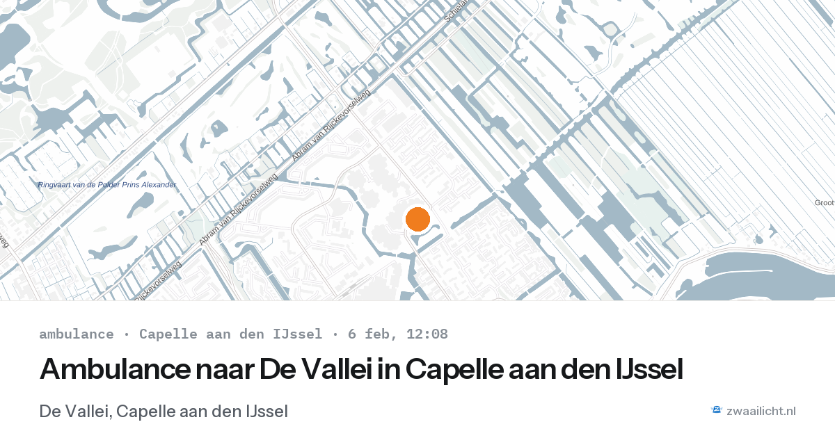 Ambulance naar De Vallei in Capelle aan den IJssel — 6 feb 2026
