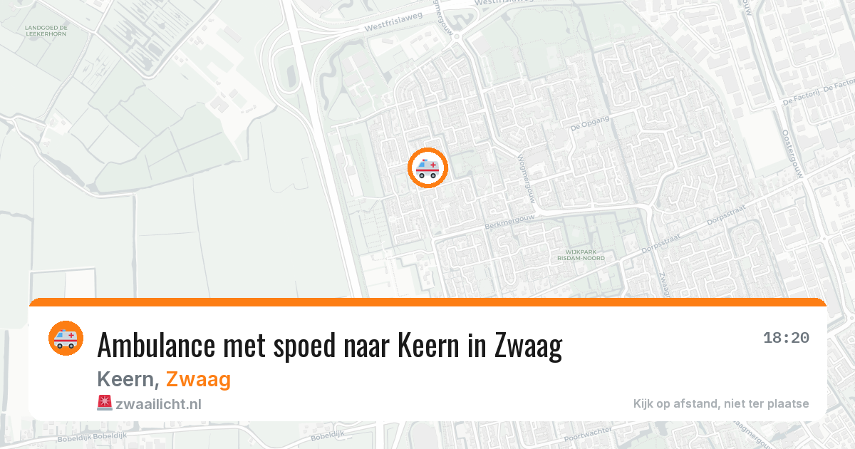 Ambulance met spoed naar Keern in Zwaag — 29 jan 2026