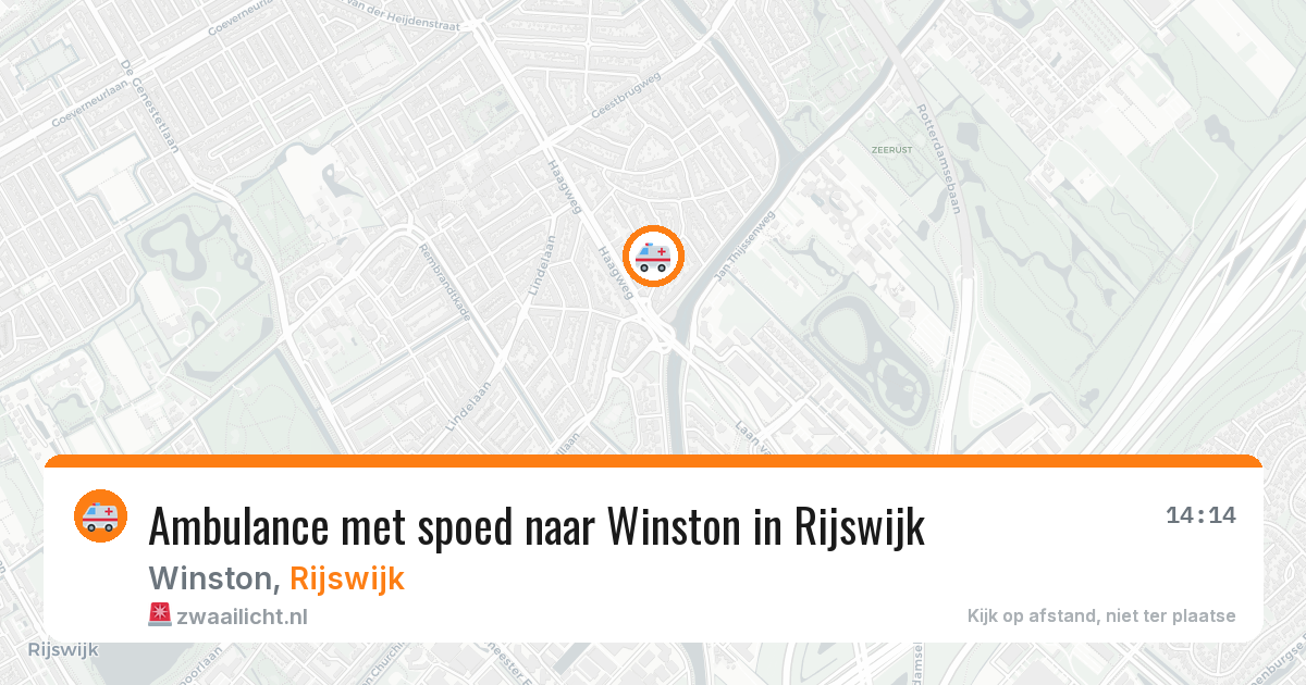 Ambulance met spoed naar Winston in Rijswijk — 29 mrt 2026