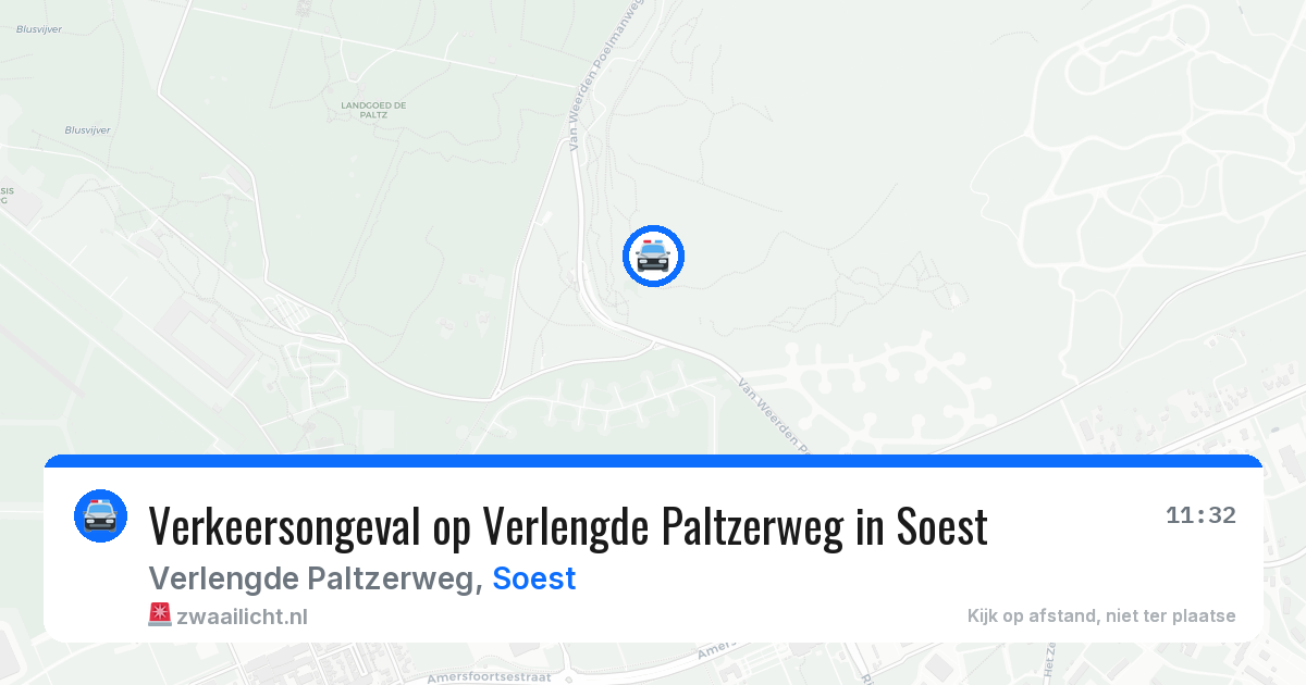 Verkeersongeval op Verlengde Paltzerweg in Soest — 15 mrt 2026