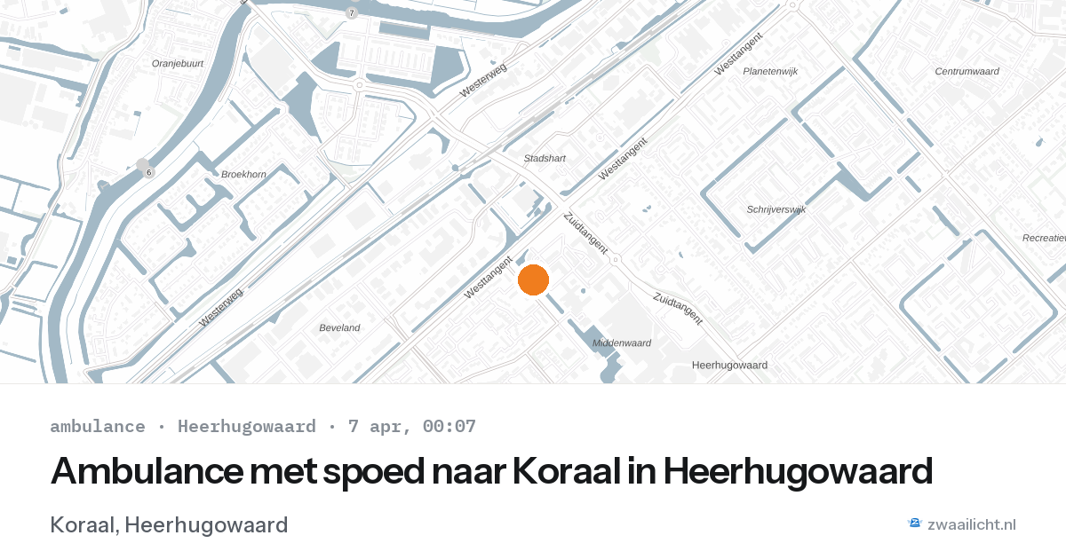 Ambulance met spoed naar Koraal in Heerhugowaard — 6 apr 2026