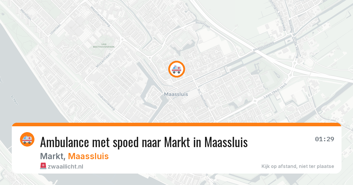 Ambulance met spoed naar Markt in Maassluis — 27 jun 2026