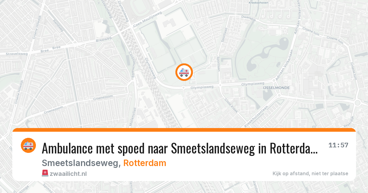 Ambulance met spoed naar Smeetslandseweg in Rotterdam — 24 jun 2026