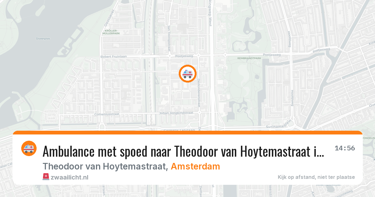 Ambulance met spoed naar Theodoor van Hoytemastraat in Amsterdam — 1 jul 2026