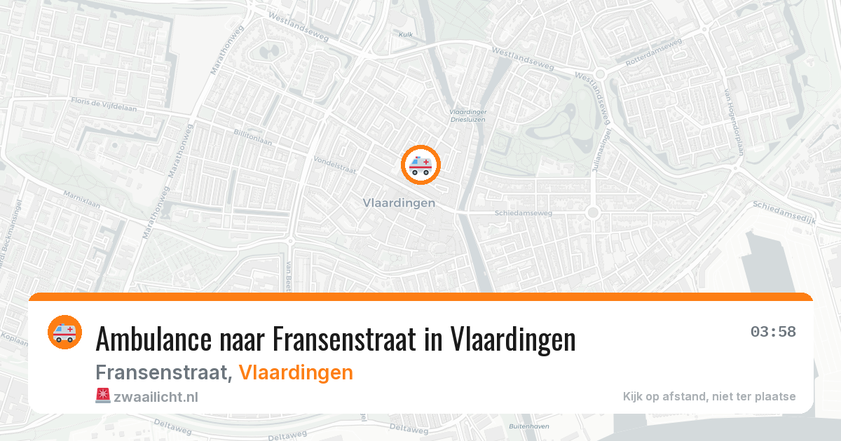 Ambulance naar Fransenstraat in Vlaardingen — 14 apr 2026