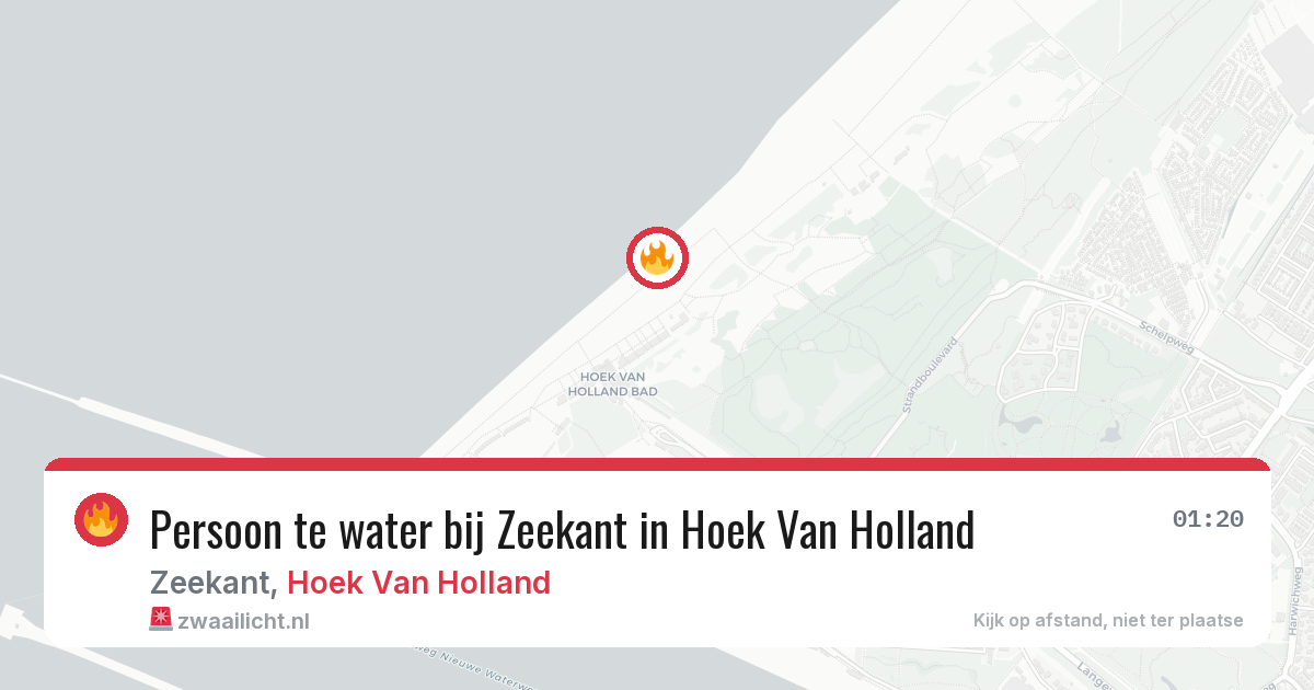Persoon te water bij Zeekant in Hoek Van Holland — 24 jun 2026