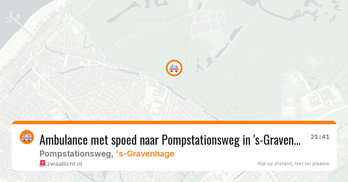 Ambulance met spoed naar Pompstationsweg in 's-Gravenhage — 4 aug 2026