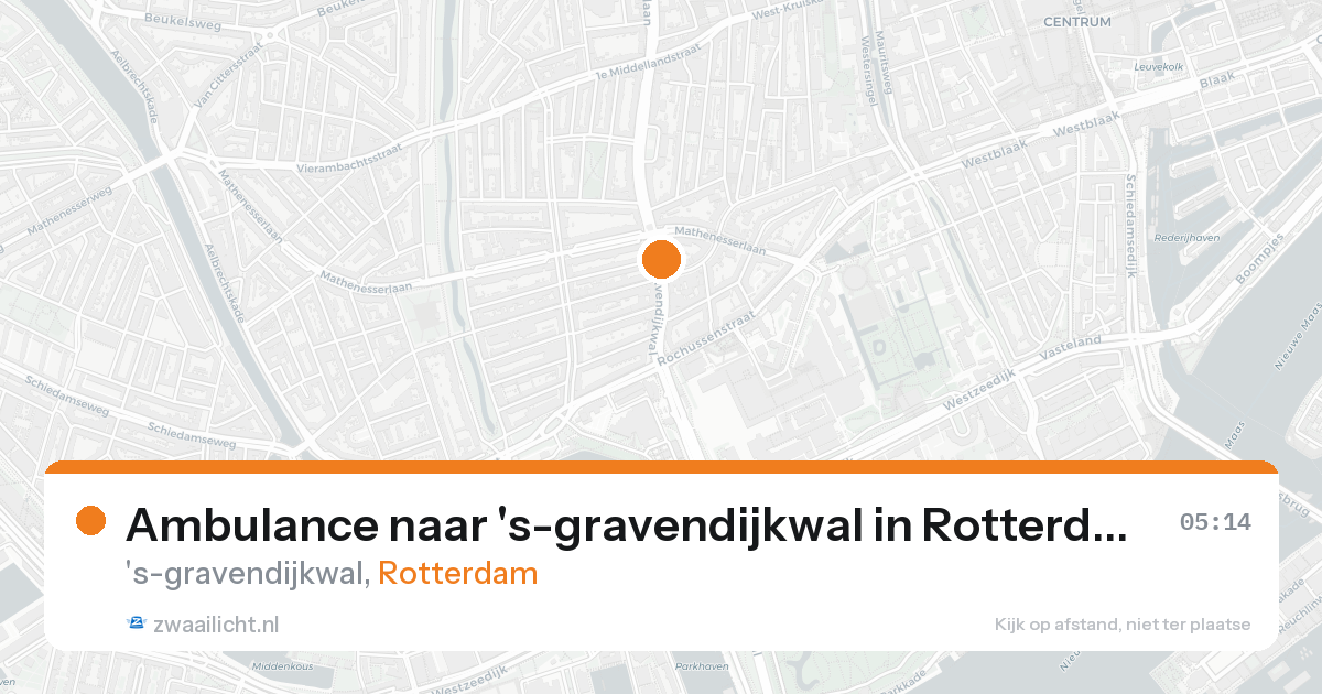 Ambulance naar 's-gravendijkwal in Rotterdam — 8 feb 2026