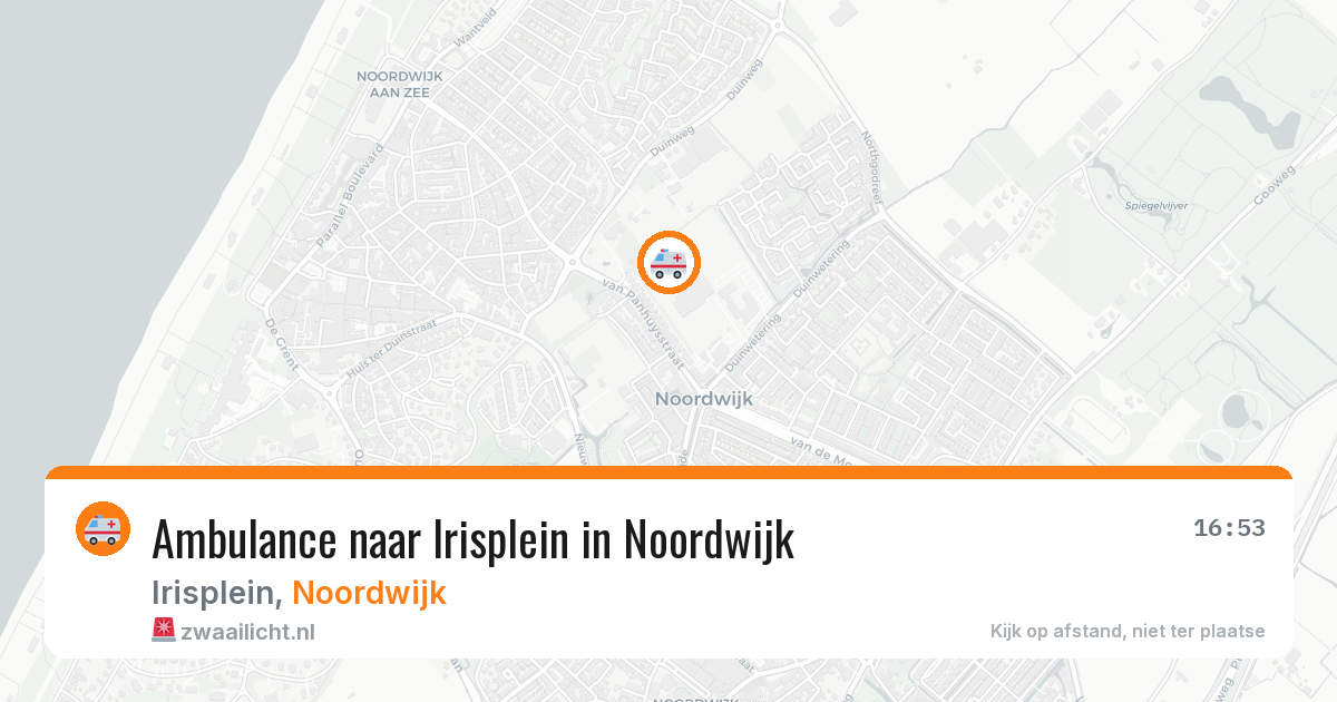 Ambulance naar Irisplein in Noordwijk — 23 mrt 2026
