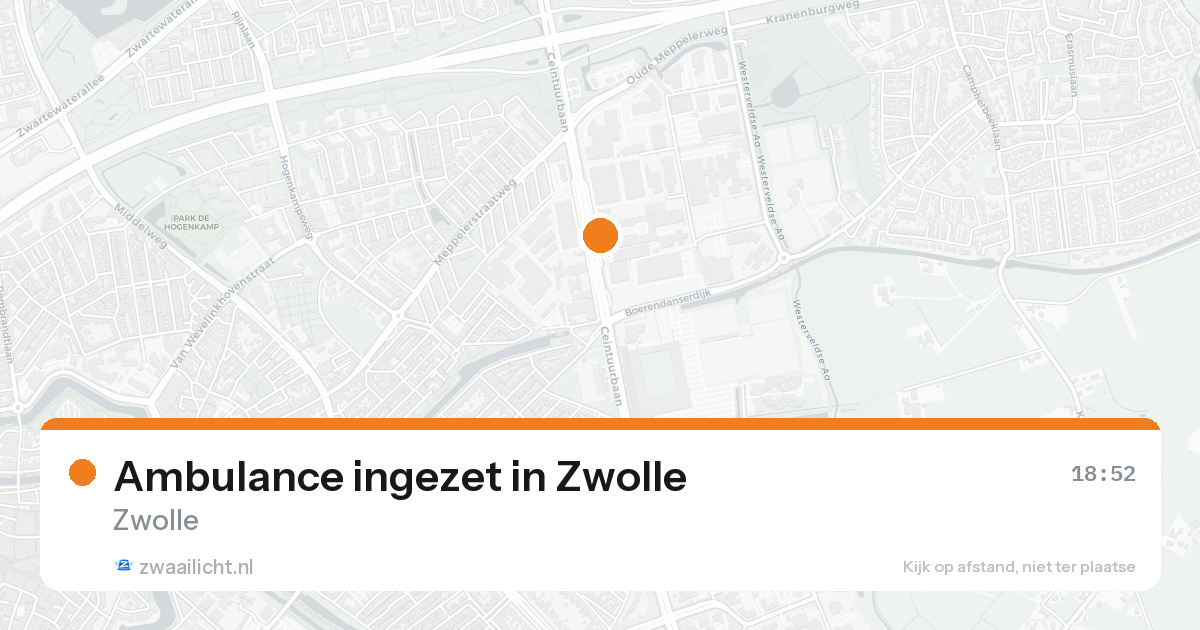 Ambulance ingezet in Zwolle — 23 aug 2026