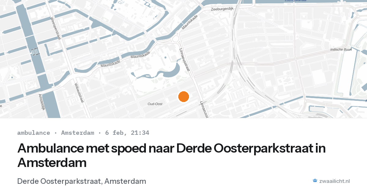Ambulance met spoed naar Derde Oosterparkstraat in Amsterdam — 6 feb 2026