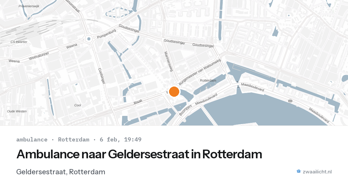 Ambulance naar Geldersestraat in Rotterdam — 6 feb 2026
