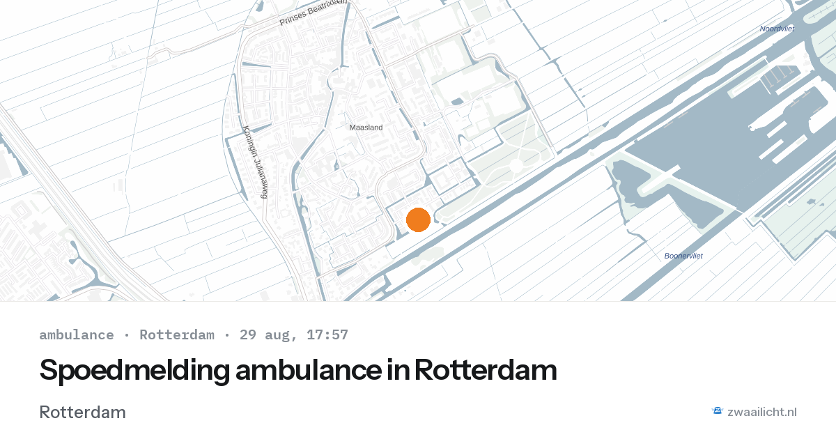 Spoedmelding ambulance in Rotterdam — 29 aug 2026