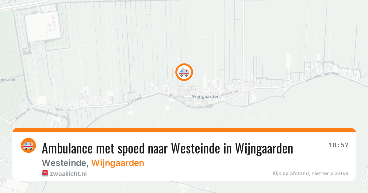 Ambulance met spoed naar Westeinde in Wijngaarden — 31 jul 2026